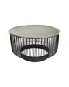 Peyton Lane Geometric Open Frame Wire Coffee Table