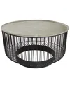 Peyton Lane Geometric Open Frame Wire Coffee Table In Black