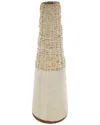 Peyton Lane Geometric Rattan Handmade Woven Vase With Metal Base & Abstract  Linear Markings In Brown