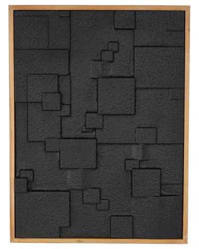 Peyton Lane Geometric Wood Dimensional Textured Squares Living Room Wall Decor