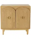 Peyton Lane Geometric Wooden Art Deco Inspired Carved Arch 2-door Cabinet