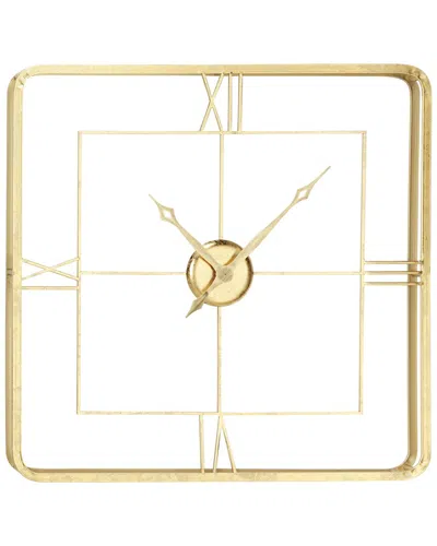 Peyton Lane Glam Abstract Metal Wall Clock In Gold