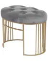 Peyton Lane Glam Bench In Grey