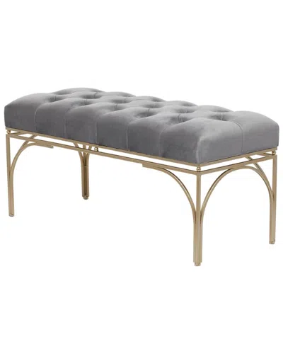 Peyton Lane Glam Bench In Grey