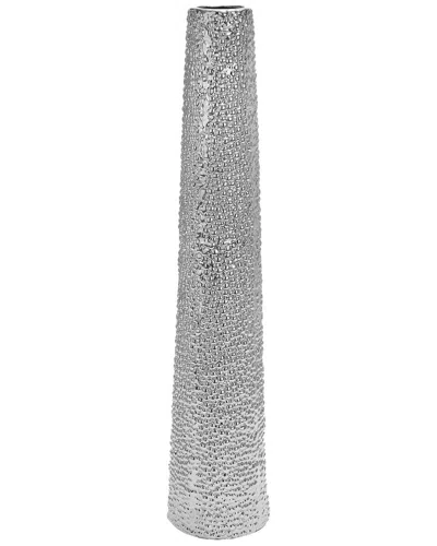 Peyton Lane Glam Ceramic Vase In Silver