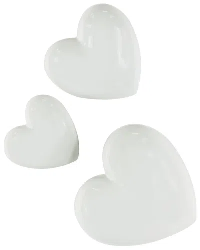 Peyton Lane Glam Ceramic Wall Decor Set In White