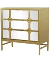 Peyton Lane Glam Gold Wood Cabinet In Gold