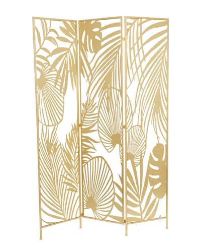 Peyton Lane Glam Iron Room Divider Screen In Gold