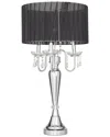 Peyton Lane Glam Metal Black Table Lamp In Black