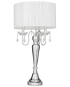 Peyton Lane Glam Metal Silver Table Lamp In Silver