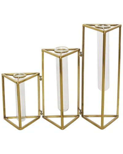 Peyton Lane Glam Metal Vase In Multi