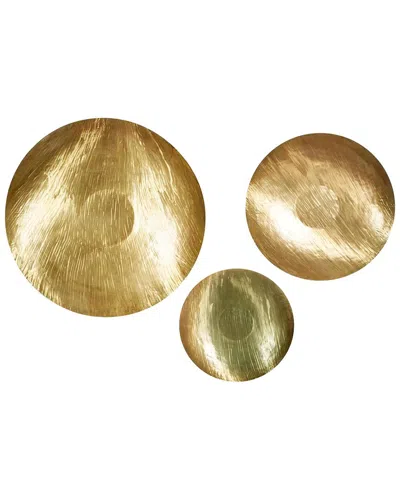 Peyton Lane Glam Metal Wall Decor Set In Gold