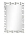 Peyton Lane Glam Rectangle Wood Wall Mirror In Silver