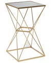 Peyton Lane Glam Square Accent Table In Gold