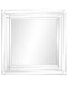 Peyton Lane Glam Square Glass Wall Mirror In Silver