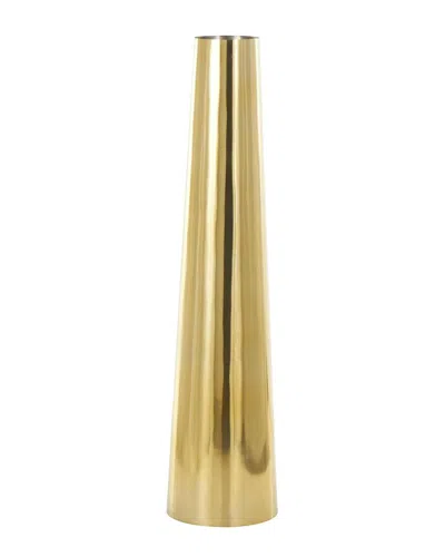 Peyton Lane Glam Stainless Steel Metal Vase In Gold