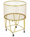 Peyton Lane Glam Storage Cart In Gold