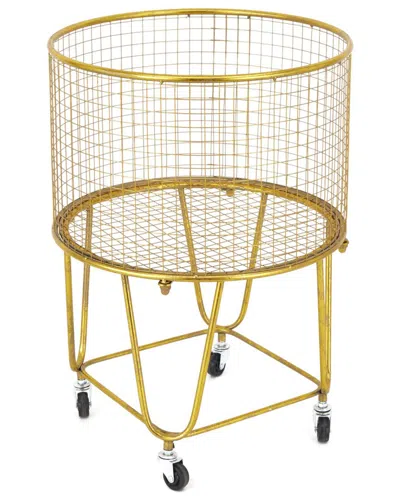Peyton Lane Glam Storage Cart In Gold