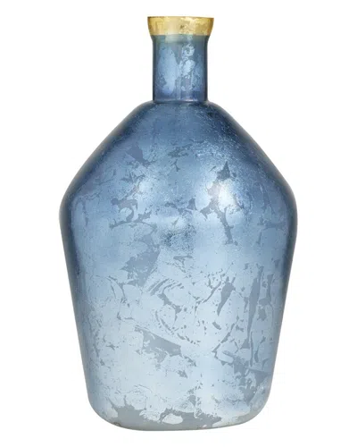Peyton Lane Glass Coastal Vase In Blue