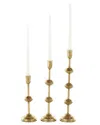 Peyton Lane Gold Metal Slim Decorative Candle Holder With Flo