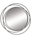 Peyton Lane Gray Metal Overlapping Circles Frame Wall Mirror In Gray