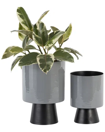 Peyton Lane Grey Modern Planter