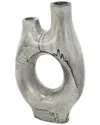 Peyton Lane Grey Paper Mache Abstract Circular Vase In Grey
