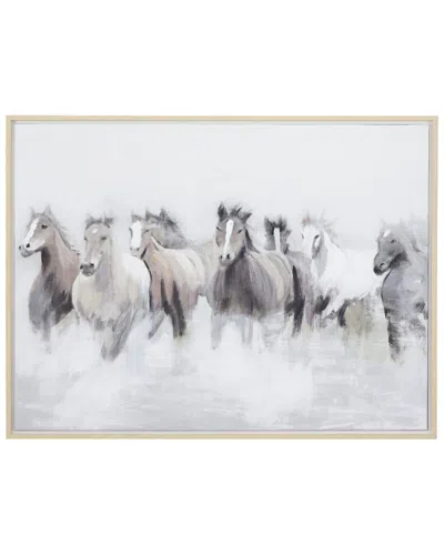 Peyton Lane Grey Polystone Modern Farmhouse Framed Wall Art