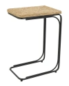 PEYTON LANE PEYTON LANE HANDMADE COILED C-SHAPED ACCENT TABLE WITH METAL LEGS