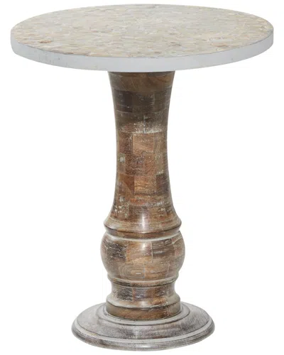 Peyton Lane Handmade Distressed Accent Table In Brown