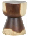 Peyton Lane Handmade Hourglass Accent Table With Natural Wood Grain
