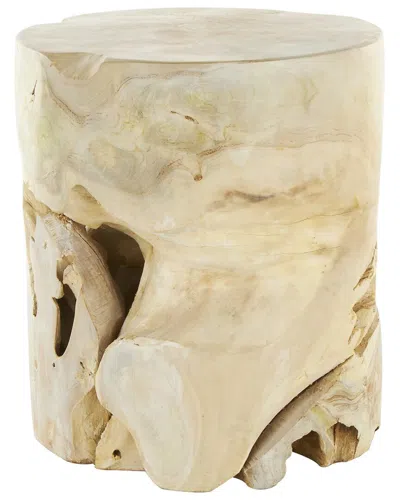 Peyton Lane Handmade Live Edge Accent Table With Cutouts In Neutral