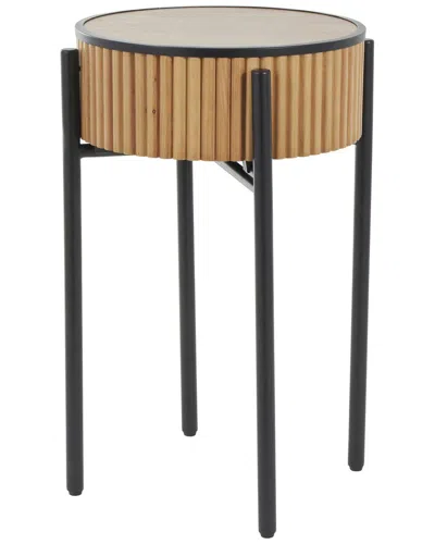 Peyton Lane Handmade Slatted Accent Table In Brown