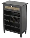 Peyton Lane Handmade Wooden & Rattan 12-bottle Standing Wine Rack
