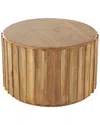 Peyton Lane Handmade Wooden Coffee Table With Slatted Grooved Sides
