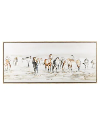 Peyton Lane Horse Framed Canvas Wall Art In Multi