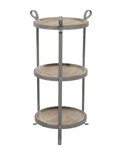 Peyton Lane Industrial Accent Table In Brown