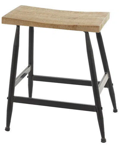Peyton Lane Industrial Black Metal Counter Stool