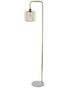 Peyton Lane Industrial Metal Gold Floor Lamp In Gold