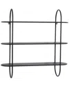 Peyton Lane Industrial Rectangle Wall Shelf In Black