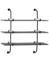 Peyton Lane Industrial Rectangle Wall Shelf In Gray