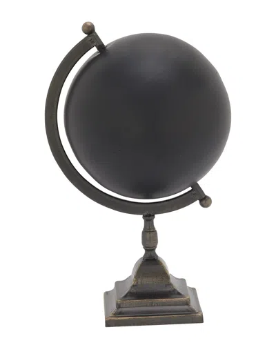 Peyton Lane Industrial Round Metal Globe In Black