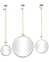 Peyton Lane Industrial Wall Mirror Set In Gray