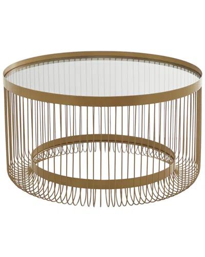 Peyton Lane Iron Contemporary Coffee Table In Gold