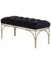 Peyton Lane Iron Glam Bench In Black