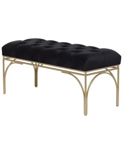 Peyton Lane Iron Glam Bench In Black