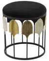 Peyton Lane Leaf Embossed Accent Table In Multi