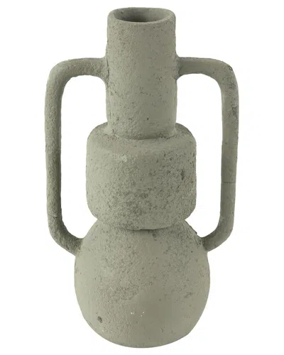 Peyton Lane Light Grey Paper Mache Abstract Textured Vase