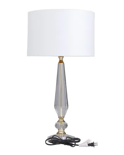 Peyton Lane Linen Traditional Buffet Lamp In White