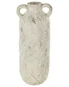 Peyton Lane Magnesium Oxide Distressed Decorative Vase In White